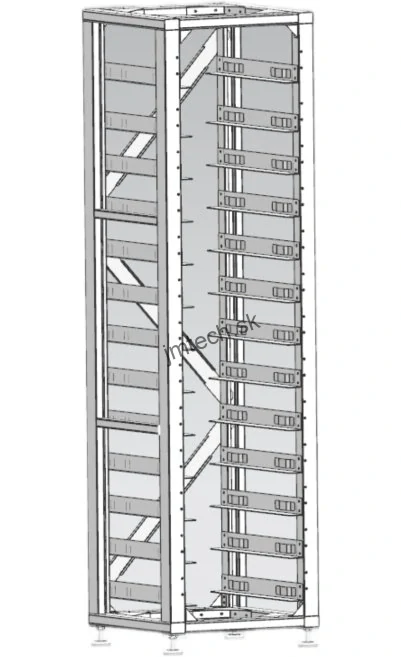 DEYE Rack 19" pre batérie BOS-A, 11 pozícii
