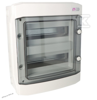 Rozvodnica plastová ETI 24M povrchová IP65 priehľ. dvere 1500VDC