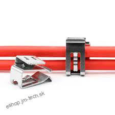 Káblovy klip pre 2ks vodiča 4-6mm2, uhlový