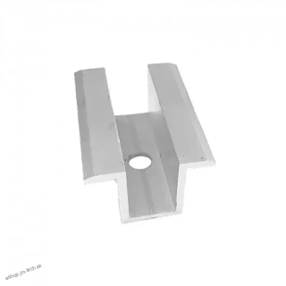 Stredová svorka panela strieborna