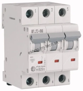 Istič EATON 25A 6kA  HN-B25/3
