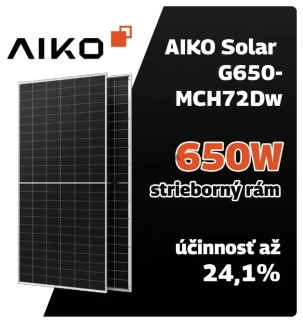 Aiko Solar G650-MCH72Dw 650Wp strieborný rám