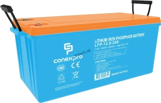 Conexpro batéria LiFePO4, 12.8V, 200Ah, Smart BMS, Bluetooth