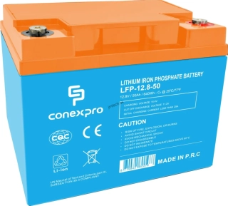 Conexpro batéria LiFePO4, 12.8V, 50Ah, Smart BMS, Bluetooth
