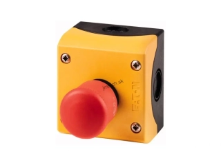 FVE STOP tlačidlo v skrinke EATON M22-PV/KC11/IY